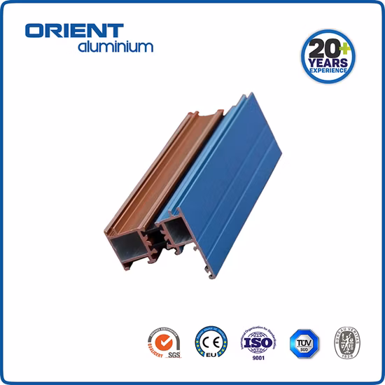 Orient 6063 T351-T851 Extrusion Aluminum Profile and Bar Supplier for Muaritius Sliding Window