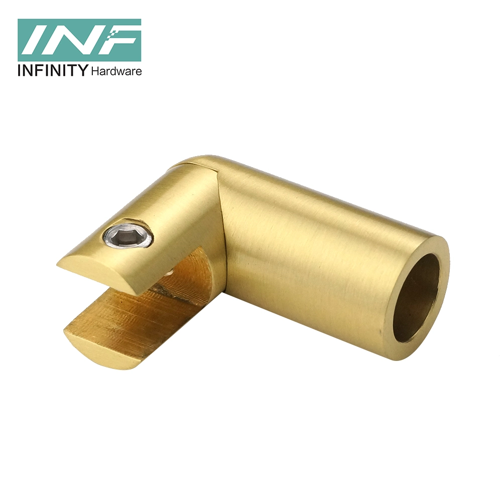 Factory Direct Hot Selling Stainless Steel 304 Brass Glass Fittings Glass Door Fitting Shower Room Tube Head Connector Bathroom Accessories