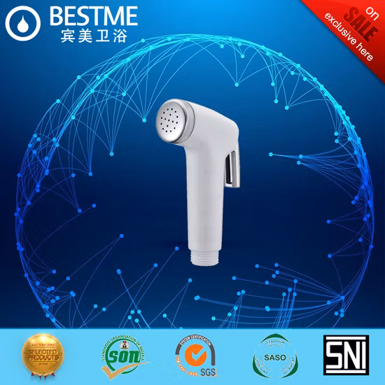 Foshan couleur blanche ABS pulvérisateur en plastique solide pour bidet de toilette (BF